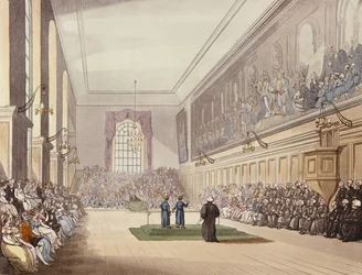 The Hall, Blue Coat School, from "Ackermann